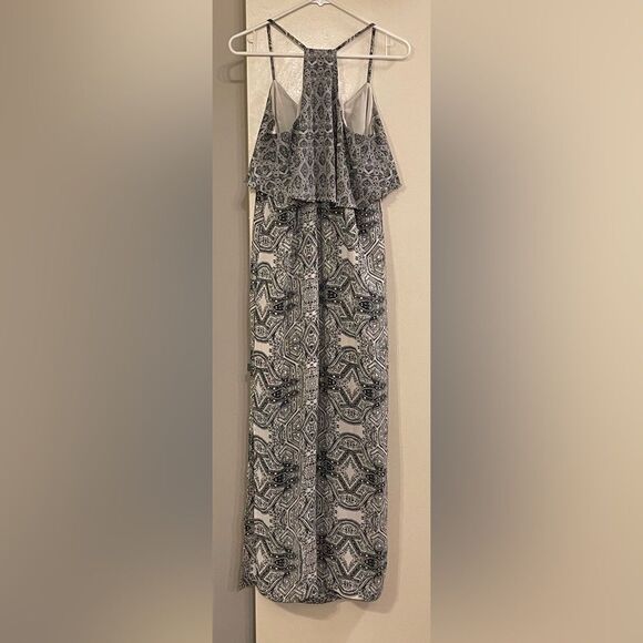 VANESSA VIRGINIA by ANTHROPOLOGIE NWOT Talitha Maxi Dress in Black and White - Picture 8 of 11